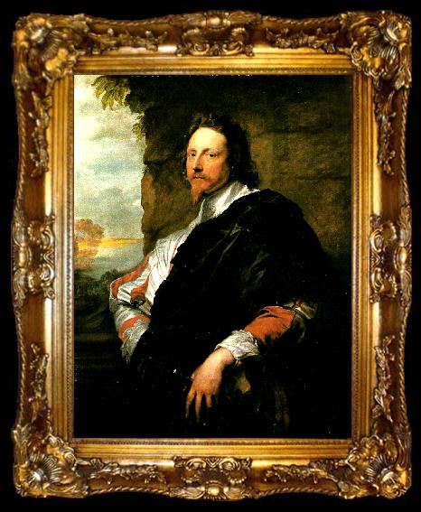 framed  anthonis van dyck portratt av nicholas lanier, ta009-2